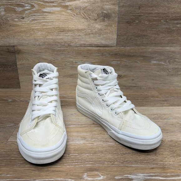 Vans White Canvas Mid Top Sneakers Women's 6.5/Men's 5 - Picture 6 of 8